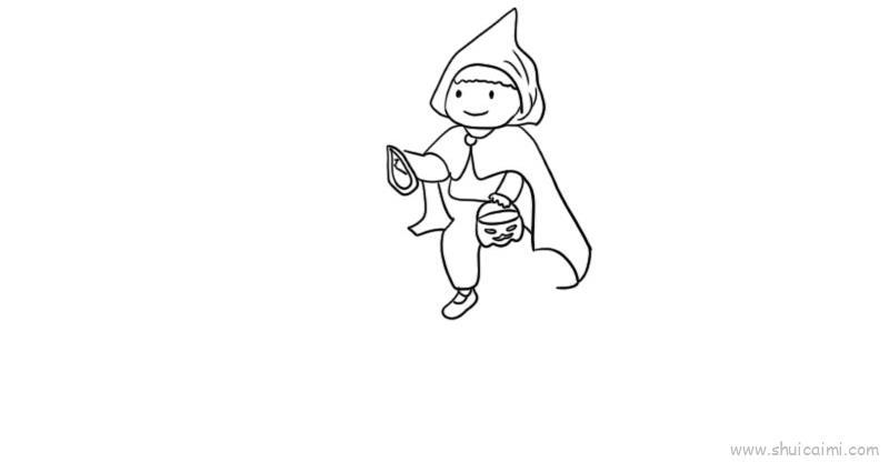 女巫与南瓜儿童画怎么画 女巫与南瓜简笔画简单又好看