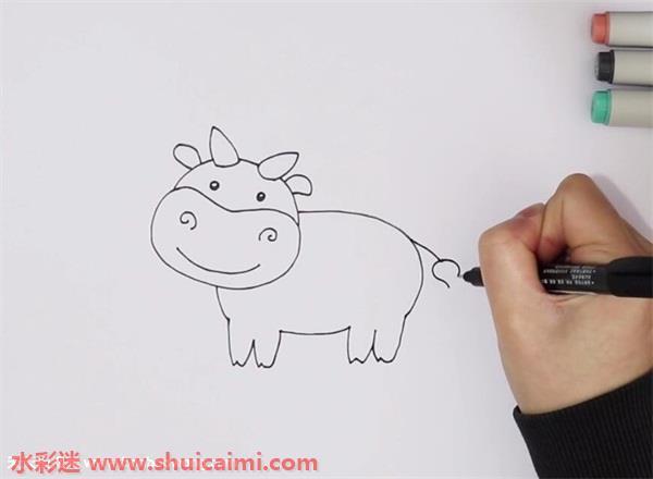 奶牛怎么画 奶牛简笔画彩色