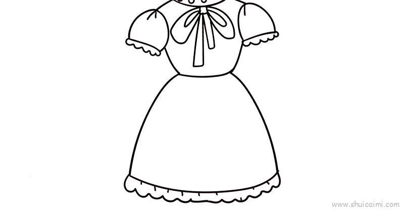 晚礼服儿童画怎么画 晚礼服简笔画顺序