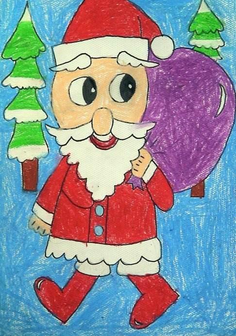 圣诞老人简笔画 圣诞老人简笔画可爱