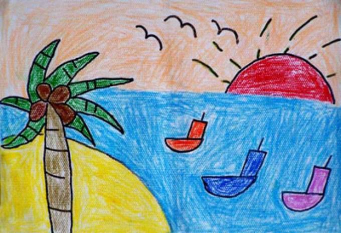 夏天的简笔画图片大全 关于夏天的简笔画图片大全