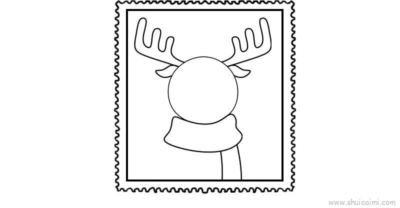 圣诞邮票儿童画怎么画 圣诞邮票简笔画顺序