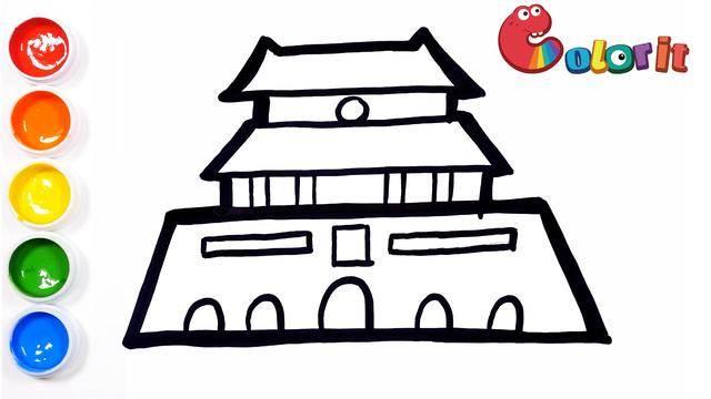 天安城门图片简笔画 天安城门图片简笔画涂色