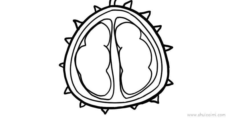 榴莲儿童画怎么画 榴莲简笔画简单又好看