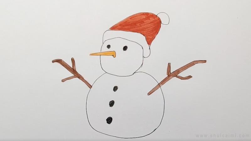 雪人简笔画怎么画 雪人简笔画图片