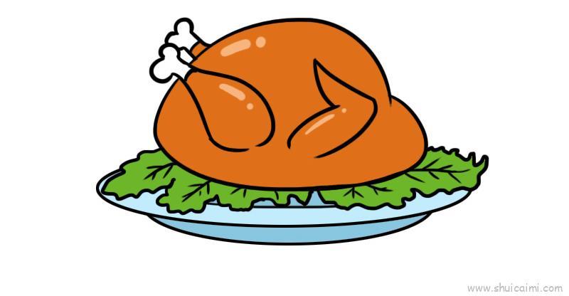 感恩节火鸡儿童画怎么画 感恩节火鸡简笔画简单