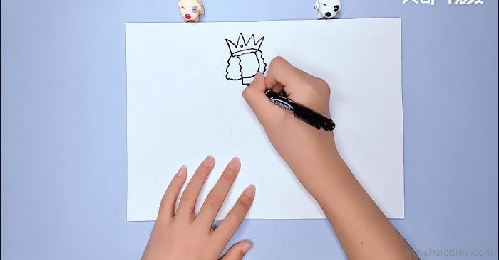 美丽王后儿童画怎么画 美丽王后简笔画步骤