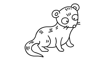 貂的简笔画怎么画 水貂简笔画