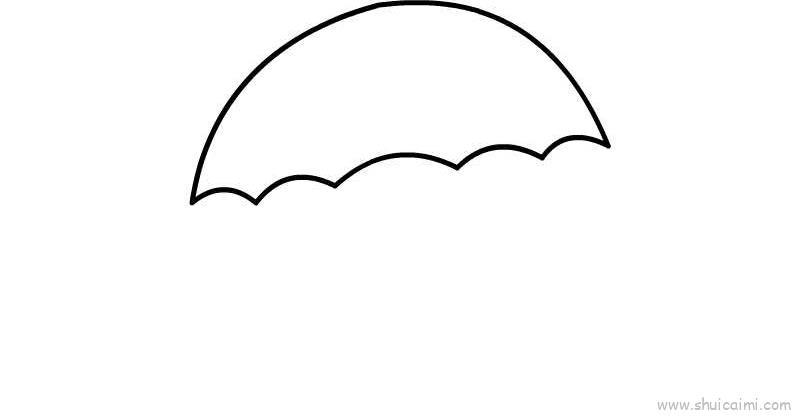 雨伞儿童画怎么画 雨伞简笔画步骤