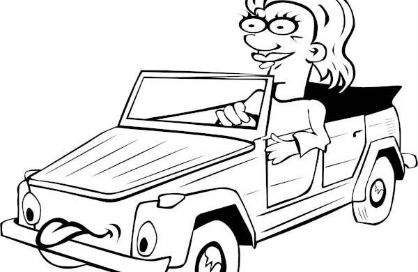 开车的简笔画图片大全 开车的简笔画图片大全彩色