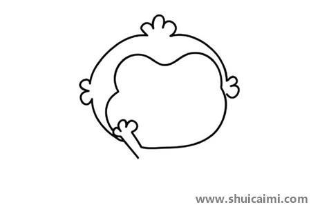 可爱小猴子儿童简笔画