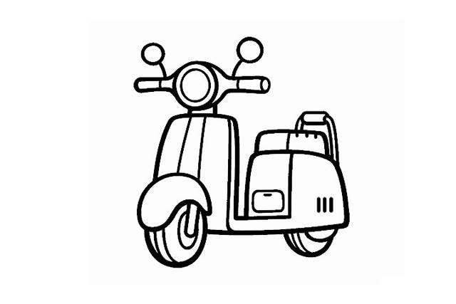 摩托车 简笔画摩托车简笔画帅气