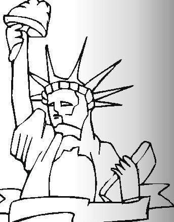 自由女神像简笔画 自由女神像简笔画彩色