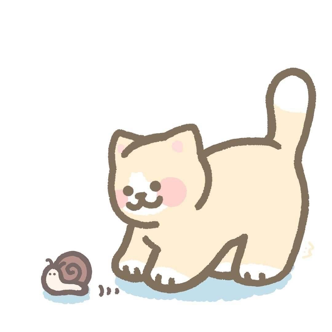 小猫简笔画可爱 趴着的小猫简笔画可爱