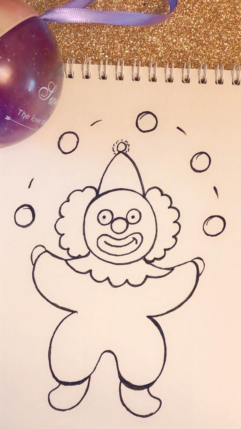 小丑简笔画 小丑简笔画可爱