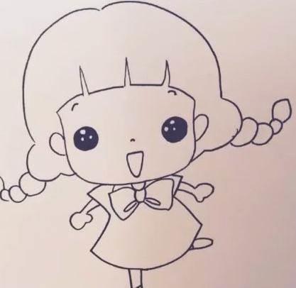 可爱女孩简笔画 可爱女孩简笔画卡通
