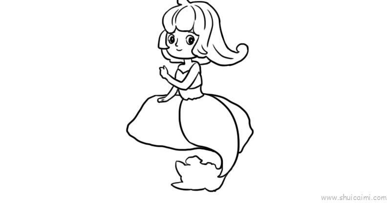 美人鱼公主儿童画怎么画 美人鱼公主简笔画画法