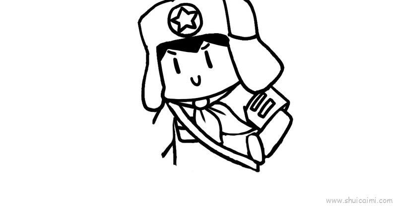 雷锋日儿童画怎么画 雷锋日简笔画简单