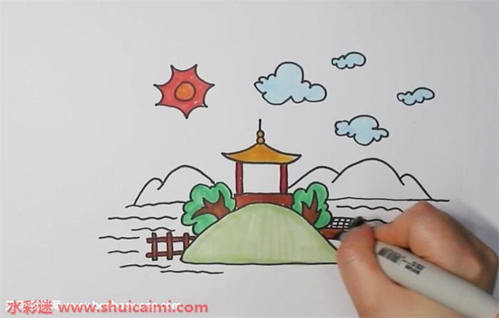 公园怎么画 公园简笔画步骤