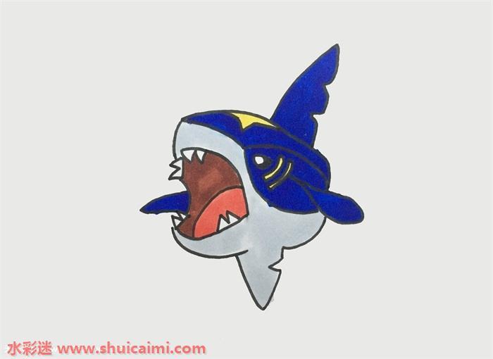 巨齿鲨要怎么画 巨齿鲨要简笔画彩色