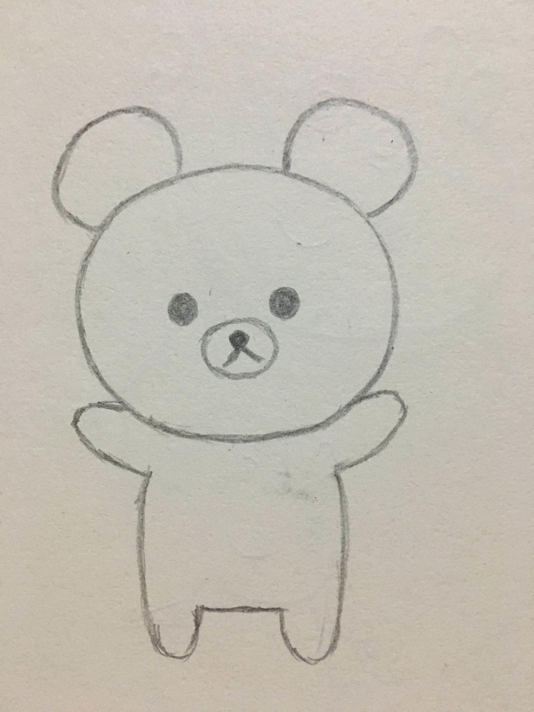 简笔画熊 简笔画熊的画法最简单