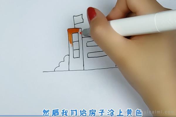 学校简笔画怎么画 学校简笔画好看
