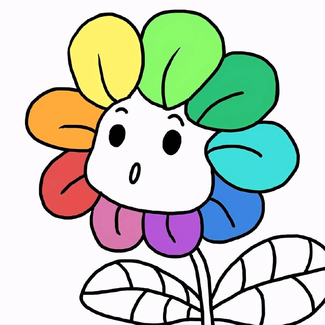 花简笔画 花简笔画彩色