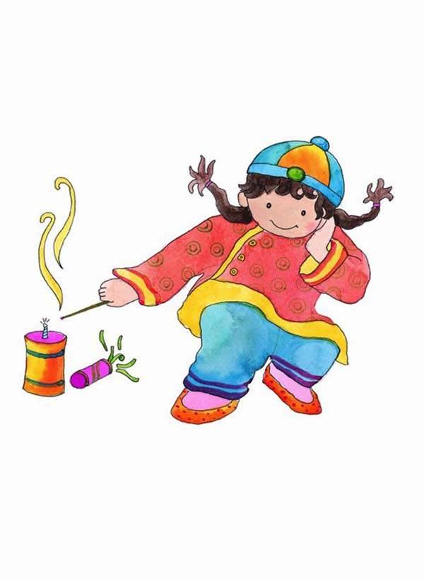 过年放鞭炮的图片简笔画 过年放鞭炮的图片简笔画大全