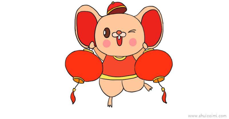 新春老鼠儿童画怎么画 新春老鼠简笔画图片大全