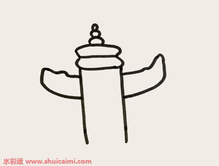 柱子怎么画 柱子简笔画简单彩色