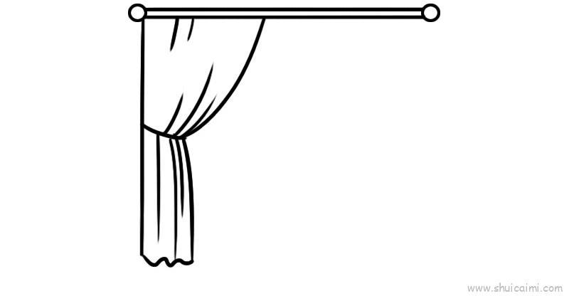 窗帘儿童画怎么画 窗帘简笔画简单又好看