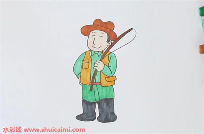 渔夫怎么画 渔夫简笔画画法