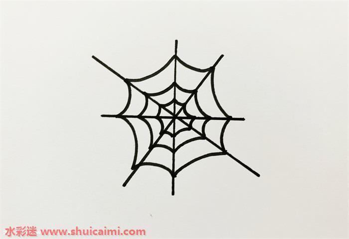 万圣节蜘蛛网怎么画 万圣节蜘蛛网简笔画步骤图