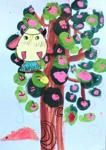 简笔画樱桃树绘画 简笔画的樱桃树