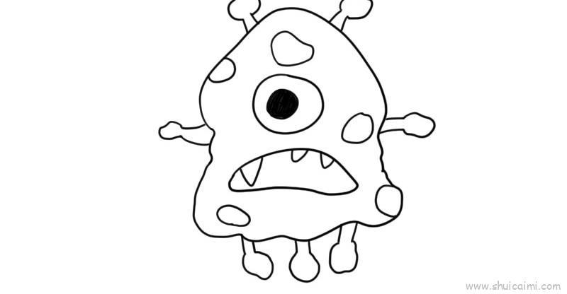 病毒儿童画怎么画 病毒简笔画好看