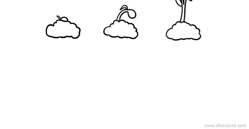 植物生长过程6张儿童画怎么画 植物生长过程6张简笔画图片大全