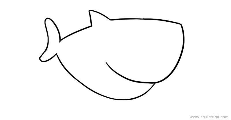 大鲨鱼儿童画怎么画 大鲨鱼简笔画步骤