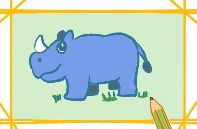 犀牛简笔画 犀牛简笔画儿童画
