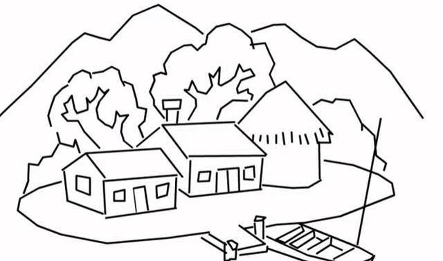 乡村简笔画图片大全 乡村简笔画图片大全带颜色