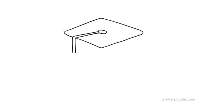毕业帽儿童画怎么画 毕业帽简笔画顺序