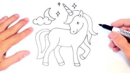 独角兽简笔画 独角兽简笔画可爱呆萌