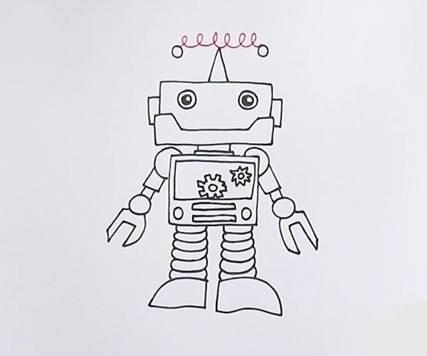 机器人简笔画图片大全 机器人简笔画图片大全儿童简单