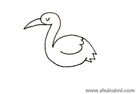 火烈鸟彩色儿童简笔画