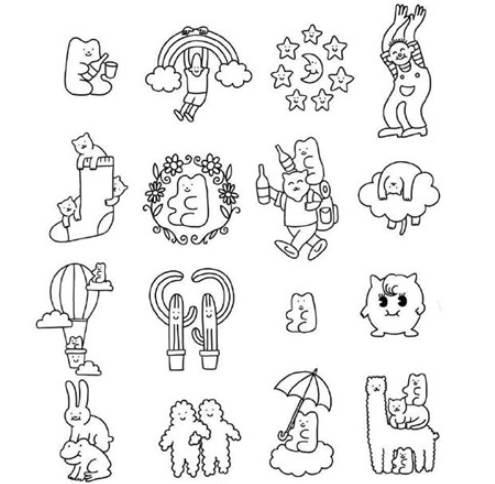 可爱的动物简笔画 可爱的动物简笔画彩色