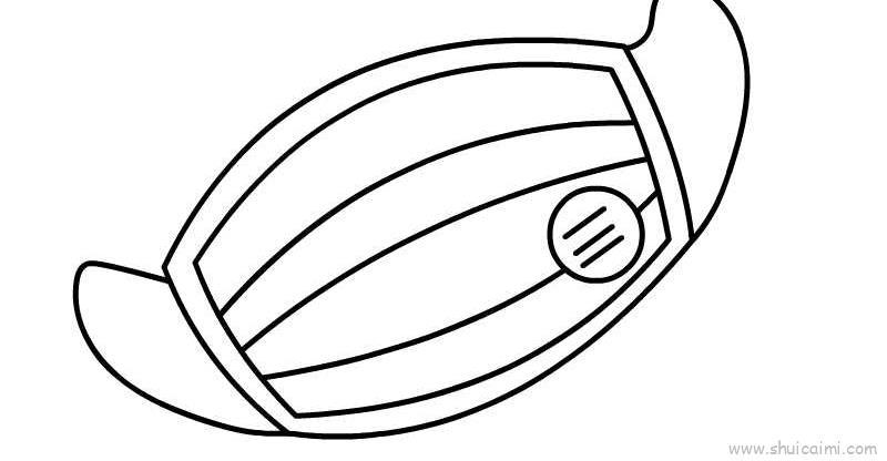 囗罩儿童画怎么画 囗罩简笔画绘画教程