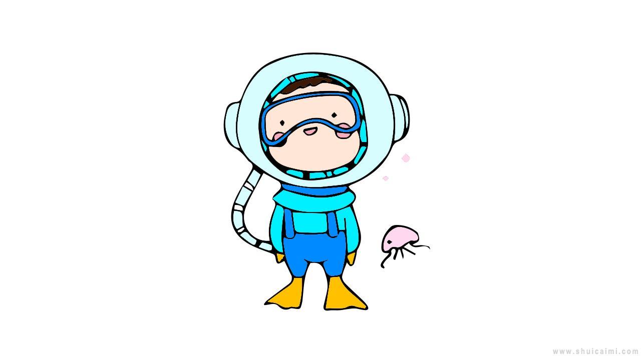 潜水员简笔画怎么画 潜水员简笔画好看