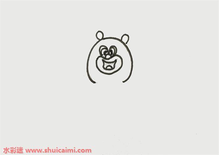 可爱简单卡通熊二简笔画怎么画(一步一步)