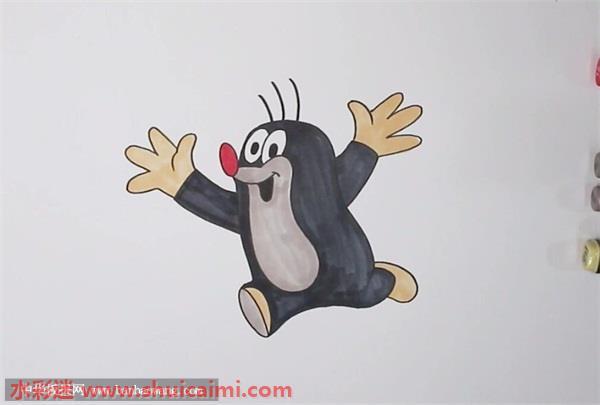 鼹鼠怎么画 鼹鼠简笔画步骤图