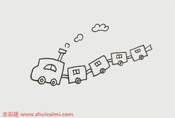 火车怎么画 好看火车简笔画步骤图