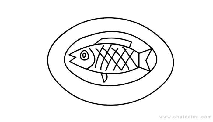 盘子画简笔画怎么画 盘子画简笔画顺序